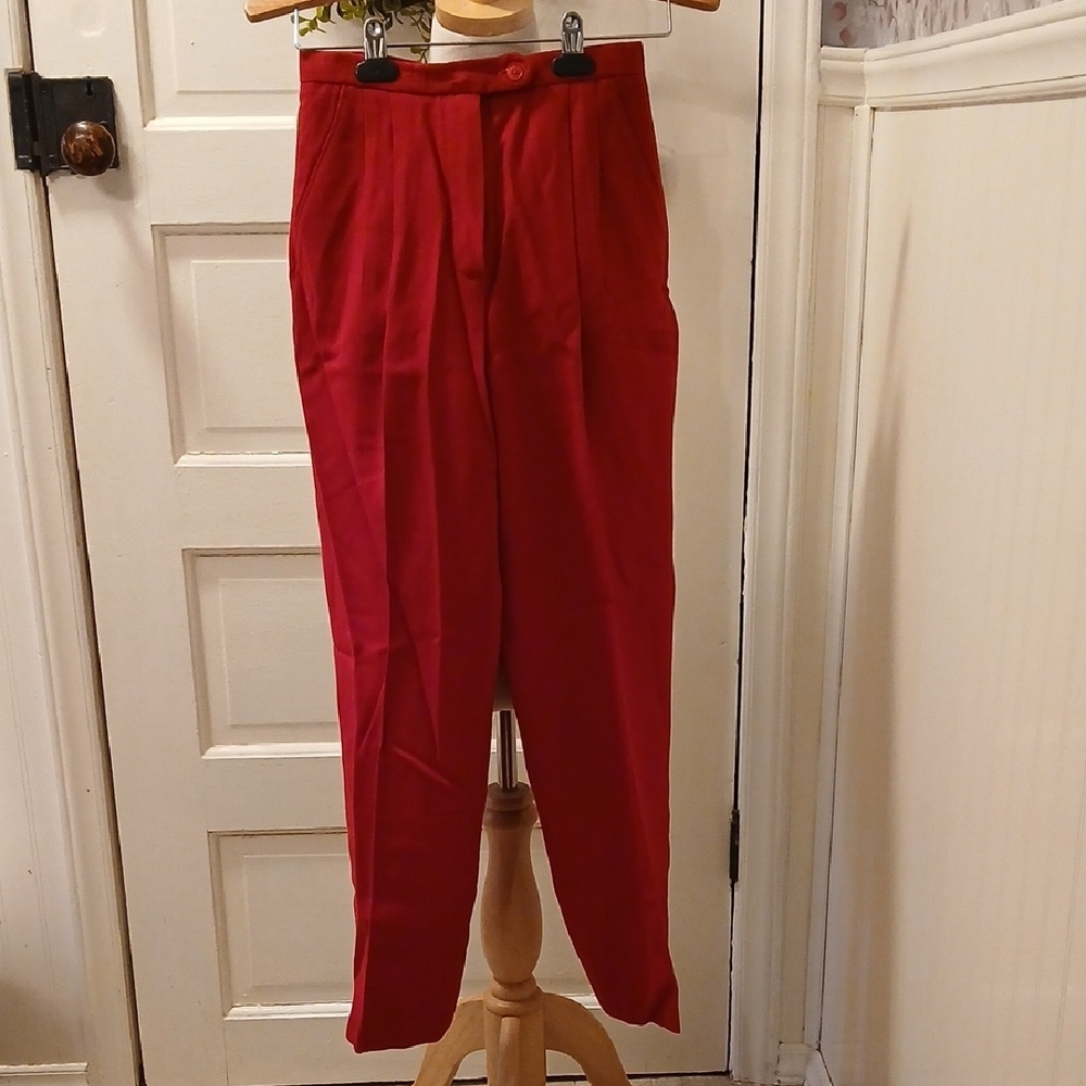 Vintage Wool Scarlet Women's Trousers